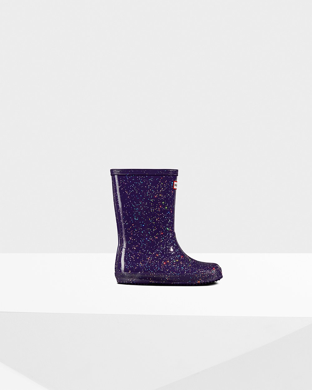 Botas De Agua Original First Giant Glitter Hunter Niños - Azules Morados - 465173ABM